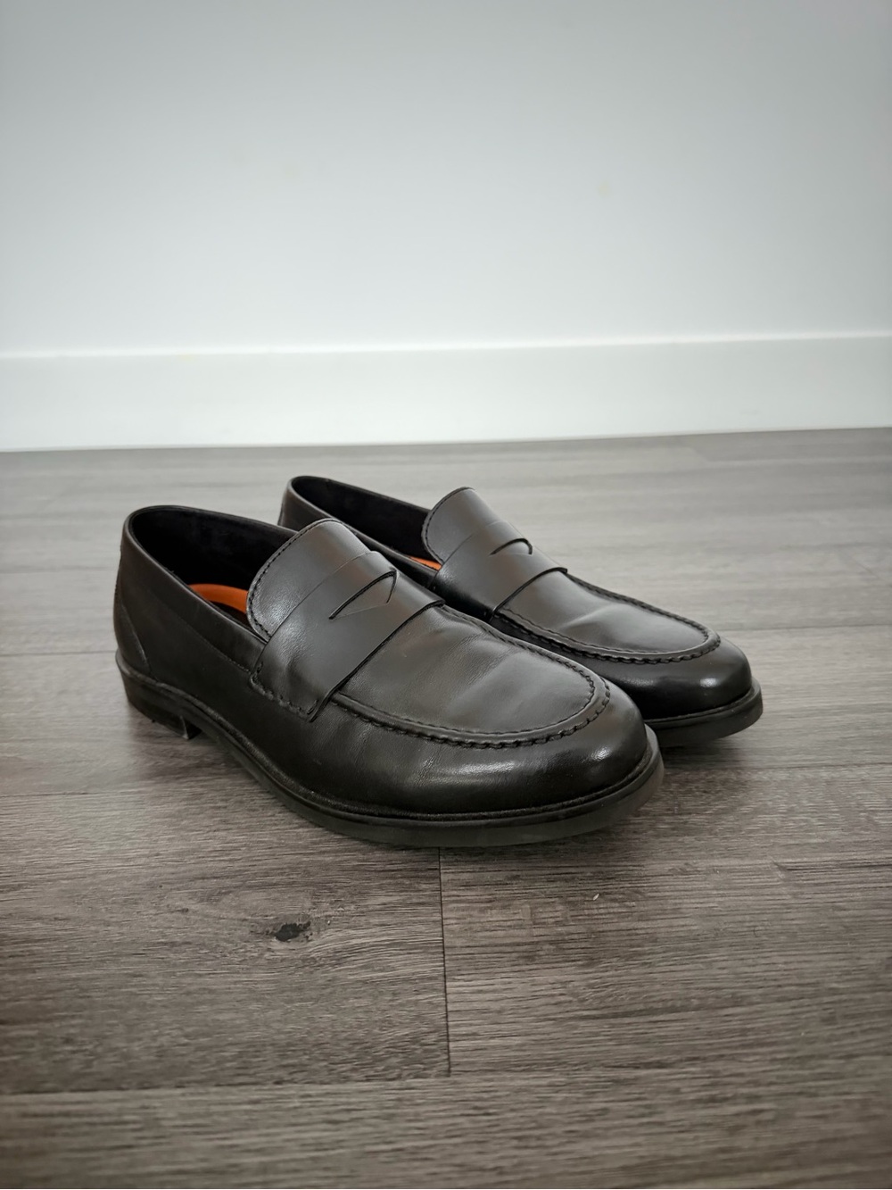 Rockport Black Leather Penny Loafers